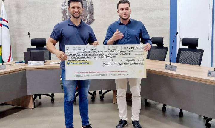 Câmara de Vereadores repassa mais de R$ 1,4 milhão ao Prefeito