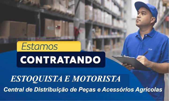 C.Vale divulga vagas de emprego para estoquista e motorista