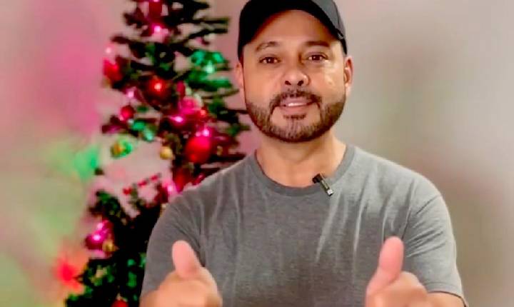 Vereador Diniz grava vídeo de Natal e Ano Novo para a comunidade