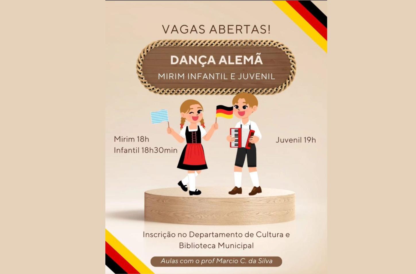 Departamento de Cultura de Palotina abre inscrições para aulas de Dança Alemã