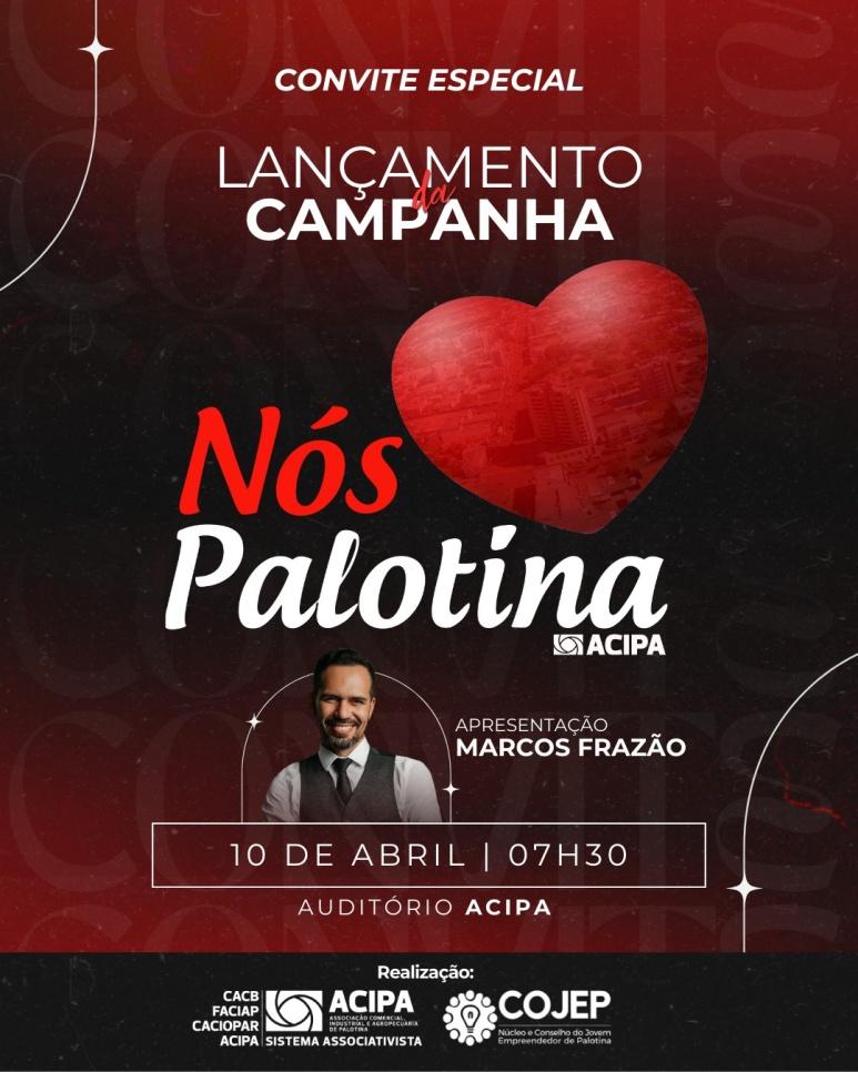 Entidade vai lançar campanha ‘Nós Amamos Palotina’ com café da manhã