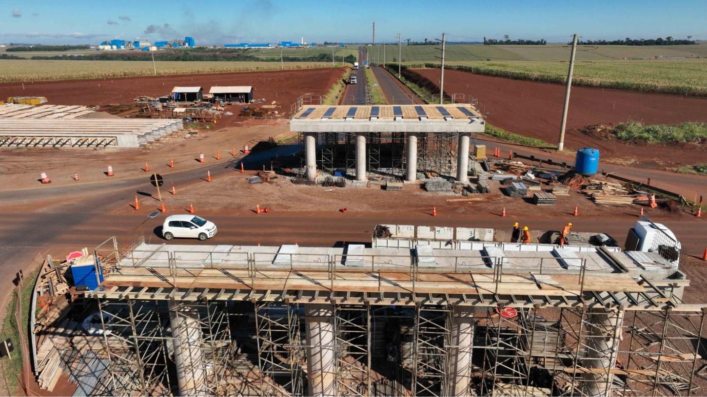 Obras do contorno viário  de Palotina chegam a 58%