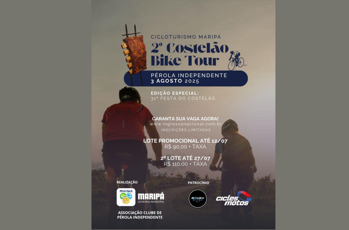 Inscrições abertas para o 2º Costelão Bike Tour em Maripá