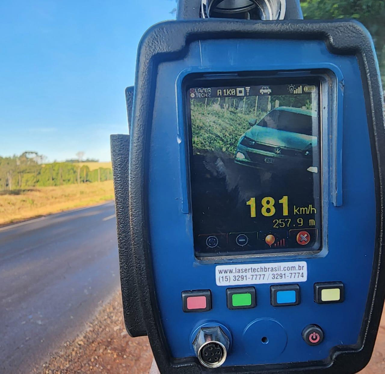 Operação Radar autua 20 motoristas por excesso de velocidade na PR-490
