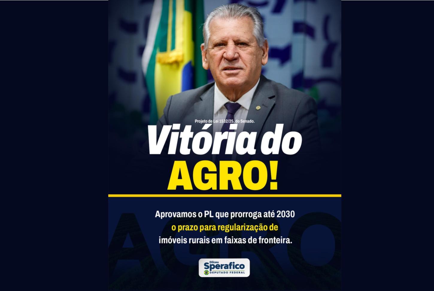 Congresso prorroga até 2030 prazo de regularização de terras em fronteira