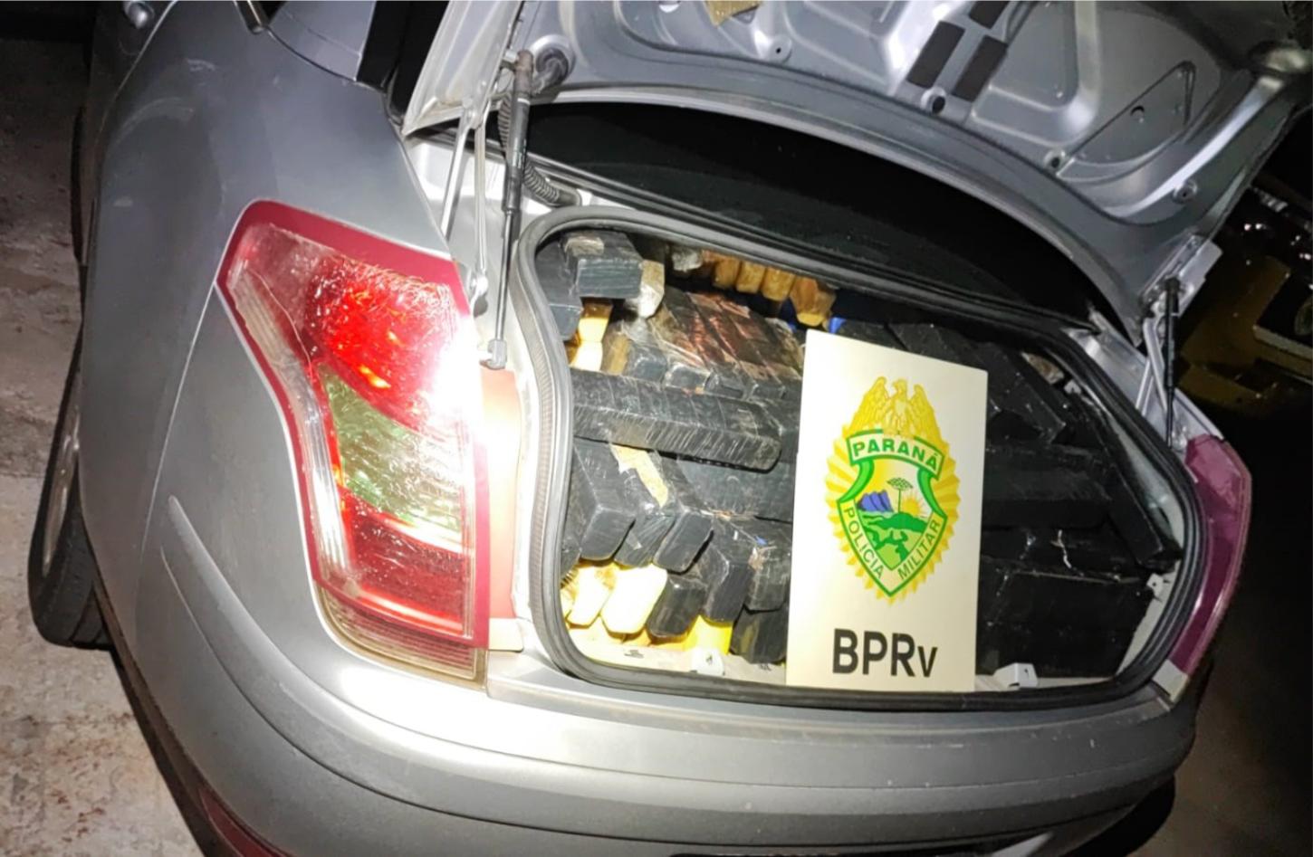 PM apreende mais de uma tonelada de maconha em rodovias do Paraná