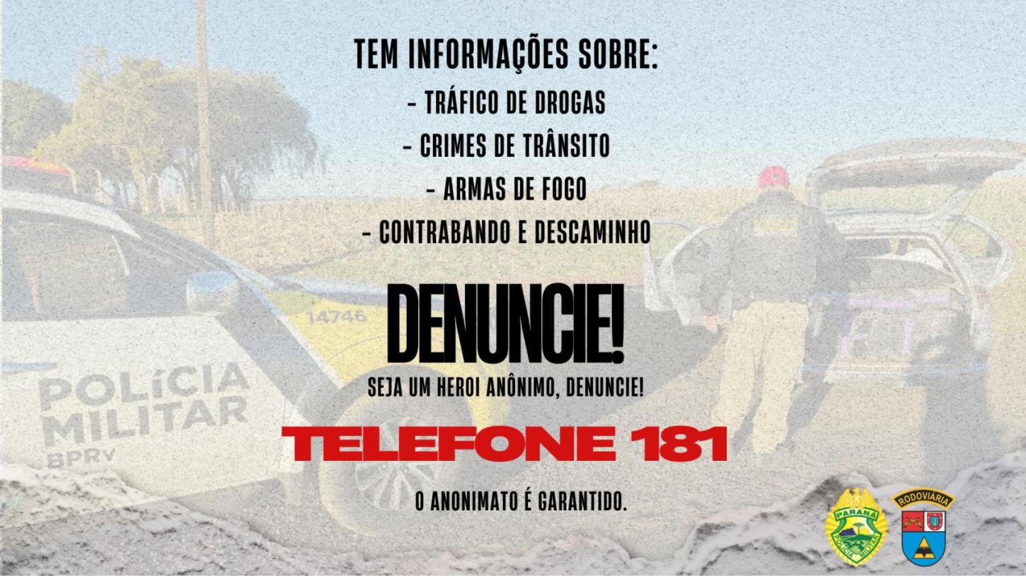 PMPR reforça importância do Disk- Denúncia para combater crimes