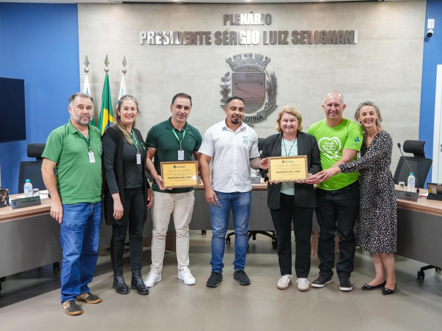 Câmara de Palotina aprova Moção de Aplausos à CIHDOTT do Hospital Bom Jesus de Toledo