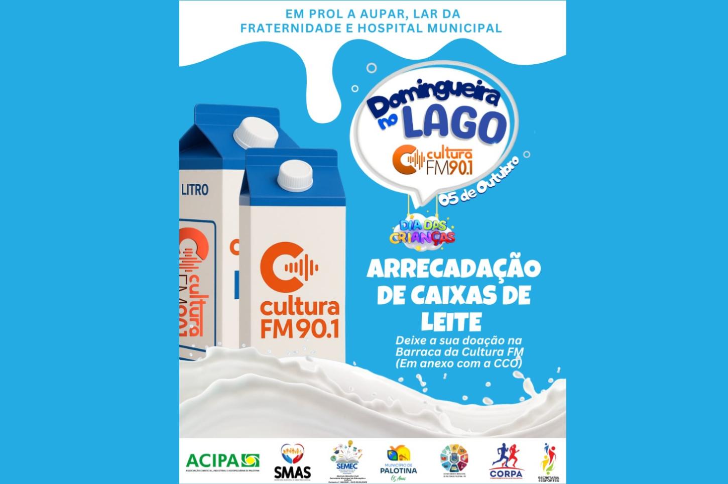 Cultura FM promove arrecadação de leite na Domingueira do Lago
