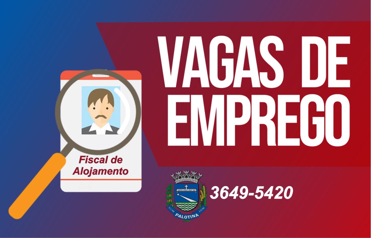 Sine de Palotina anuncia vaga de emprego para fiscal de alojamento