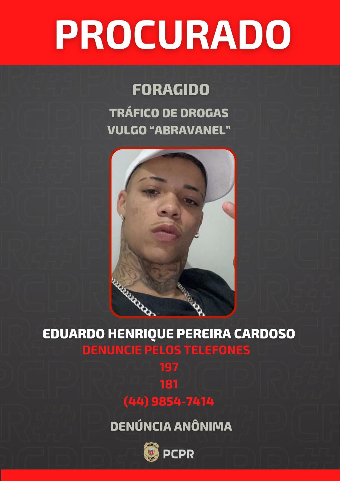 Polícia Civil de Palotina divulga fotos de dois foragidos da Justiça