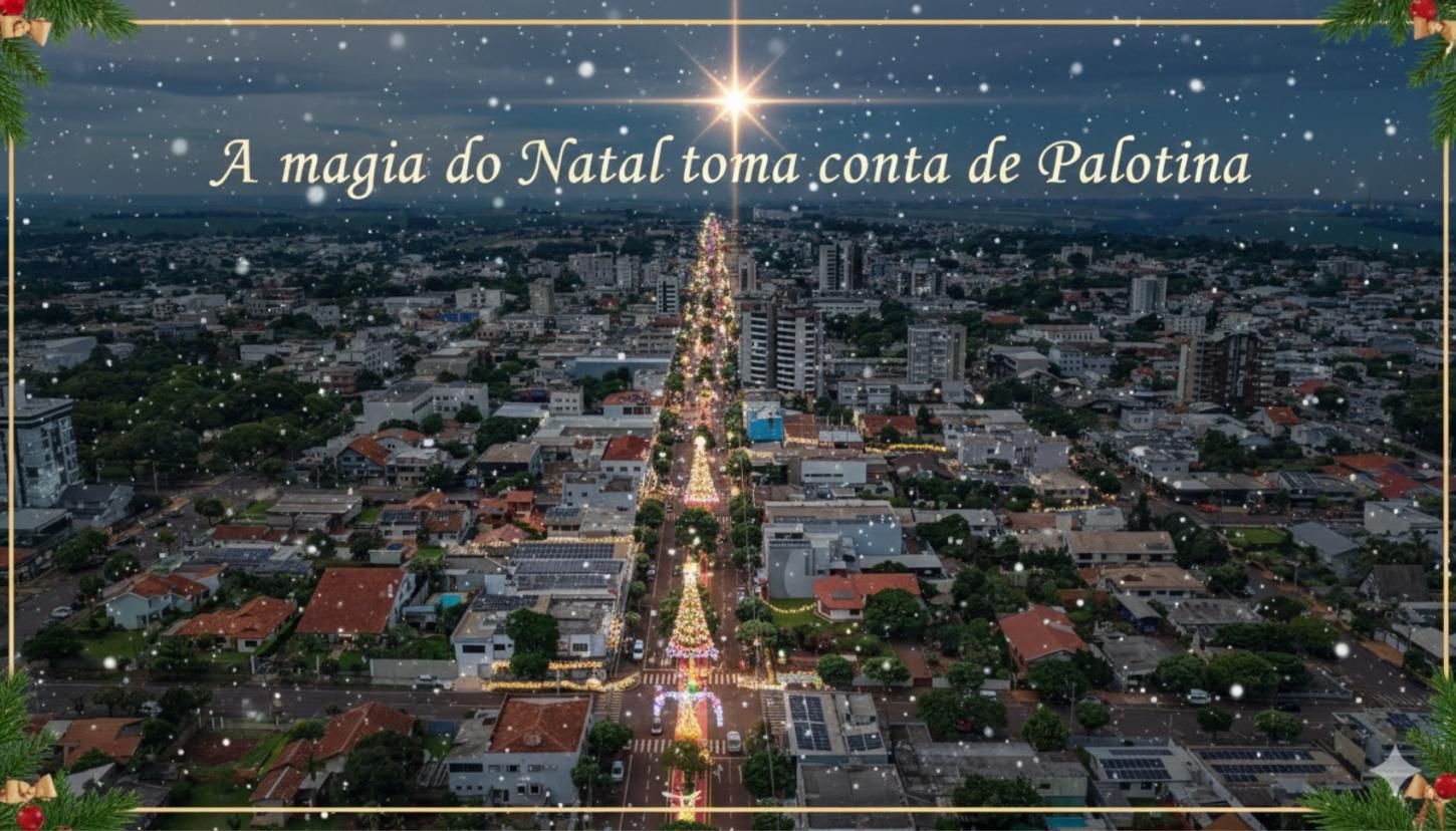 Magia do Natal toma conta de Palotina com atrações culturais na Praça Amadeo Piovesan