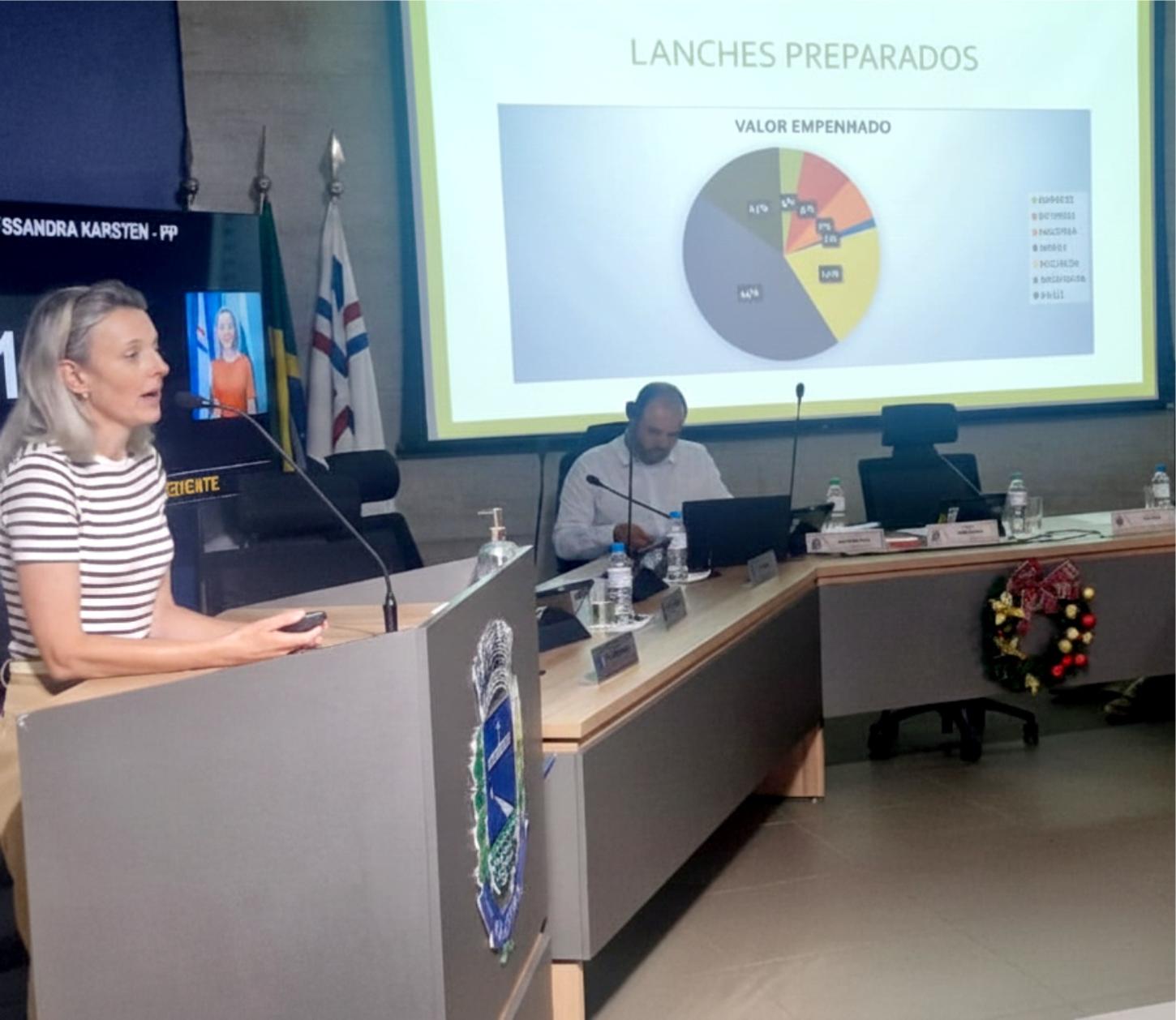 Nissandra Karsten cobra transparência em gastos e contratos durante sessão da Câmara