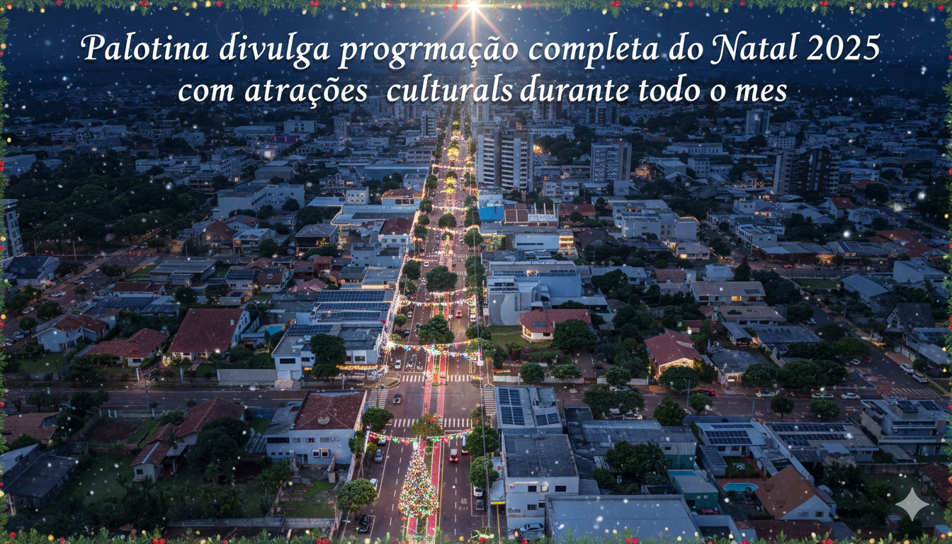 Palotina divulga programação completa do Natal 2025 com atrações culturais durante todo o mês