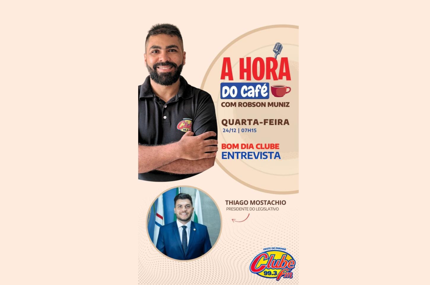Thiago Mostachio, é o entrevistado desta quarta-feira no Bom Dia Clube