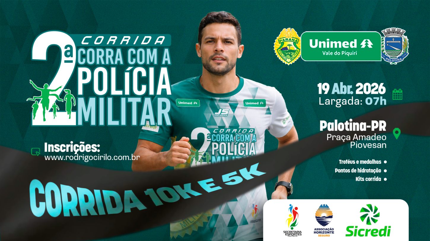 Palotina confirma 2ª edição da corrida “Corra com a PM” em 2026