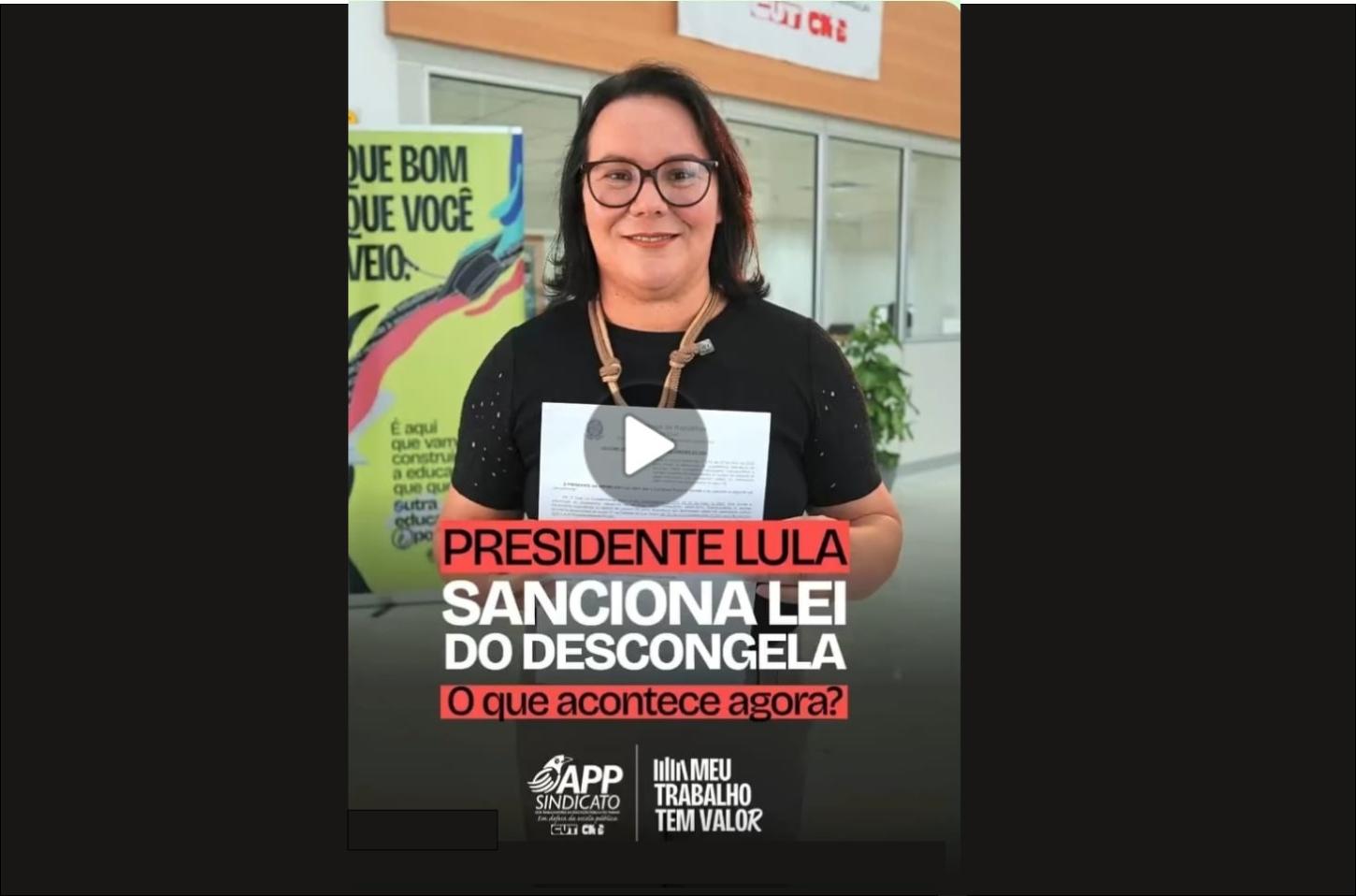 Presidente da APP-Sindicato fala sobre sanção da Lei do Descongela