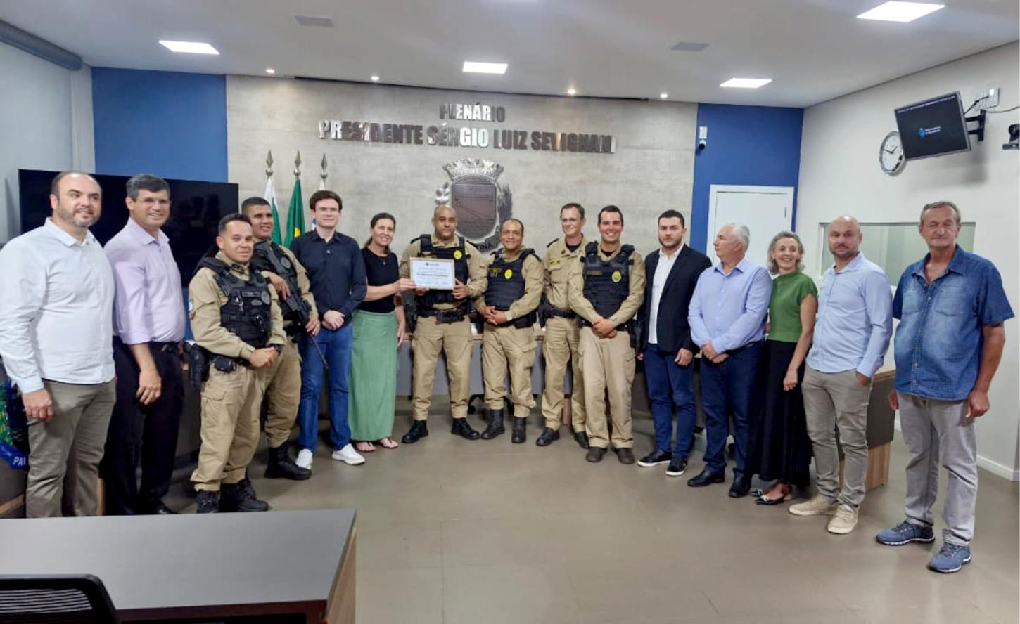 Câmara de Palotina concede Moção de Aplausos à Patrulha Rural da PM