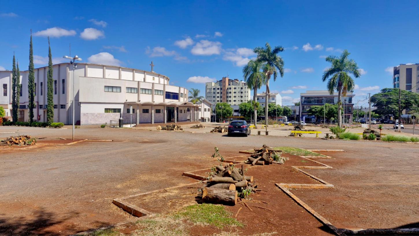 Igreja Matriz de Palotina inicia projeto de revitalização na infraestrutura e arborização