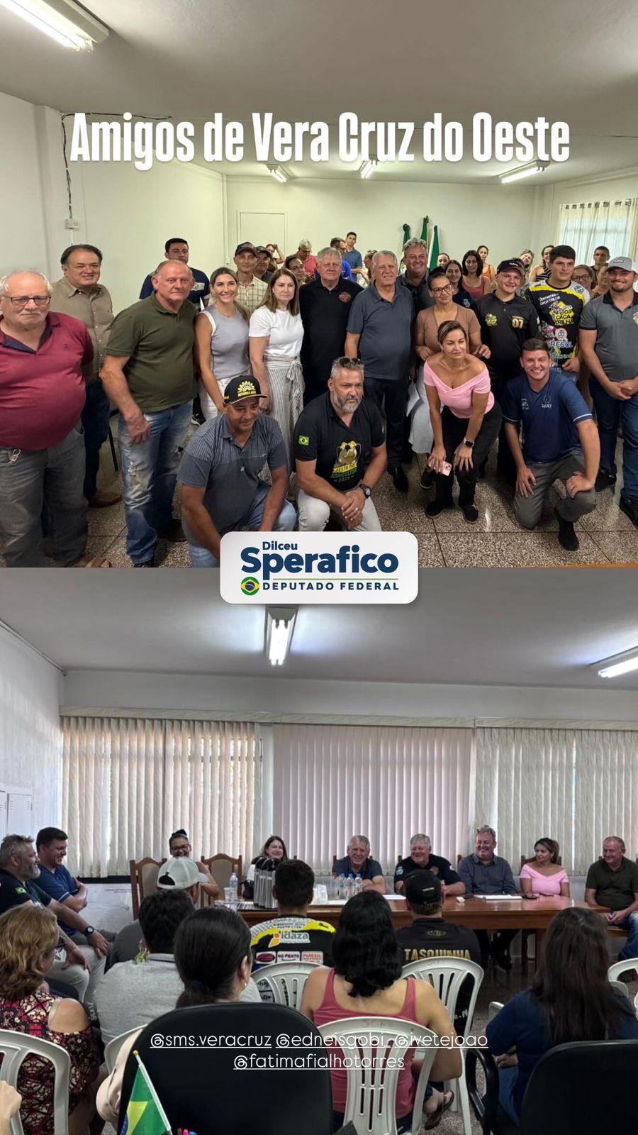 Parlamentar esteve na prefeitura de Vera Cruz do Oeste