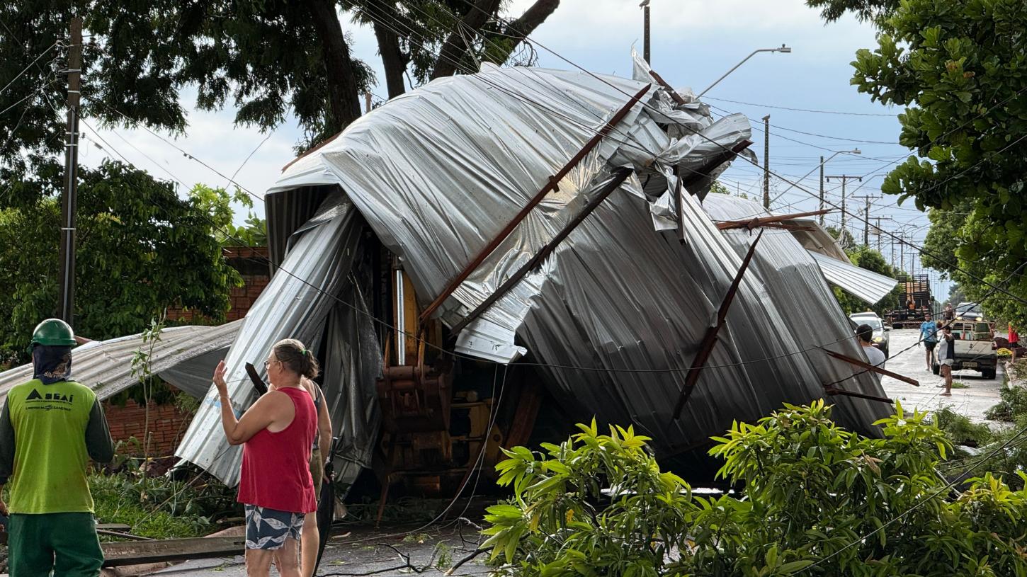 Vento forte causou estragos em Maripá
