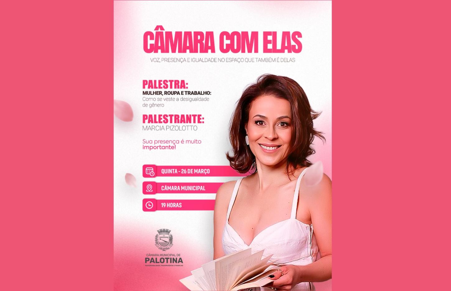 Câmara promove palestra sobre imagem e desigualdade de gênero