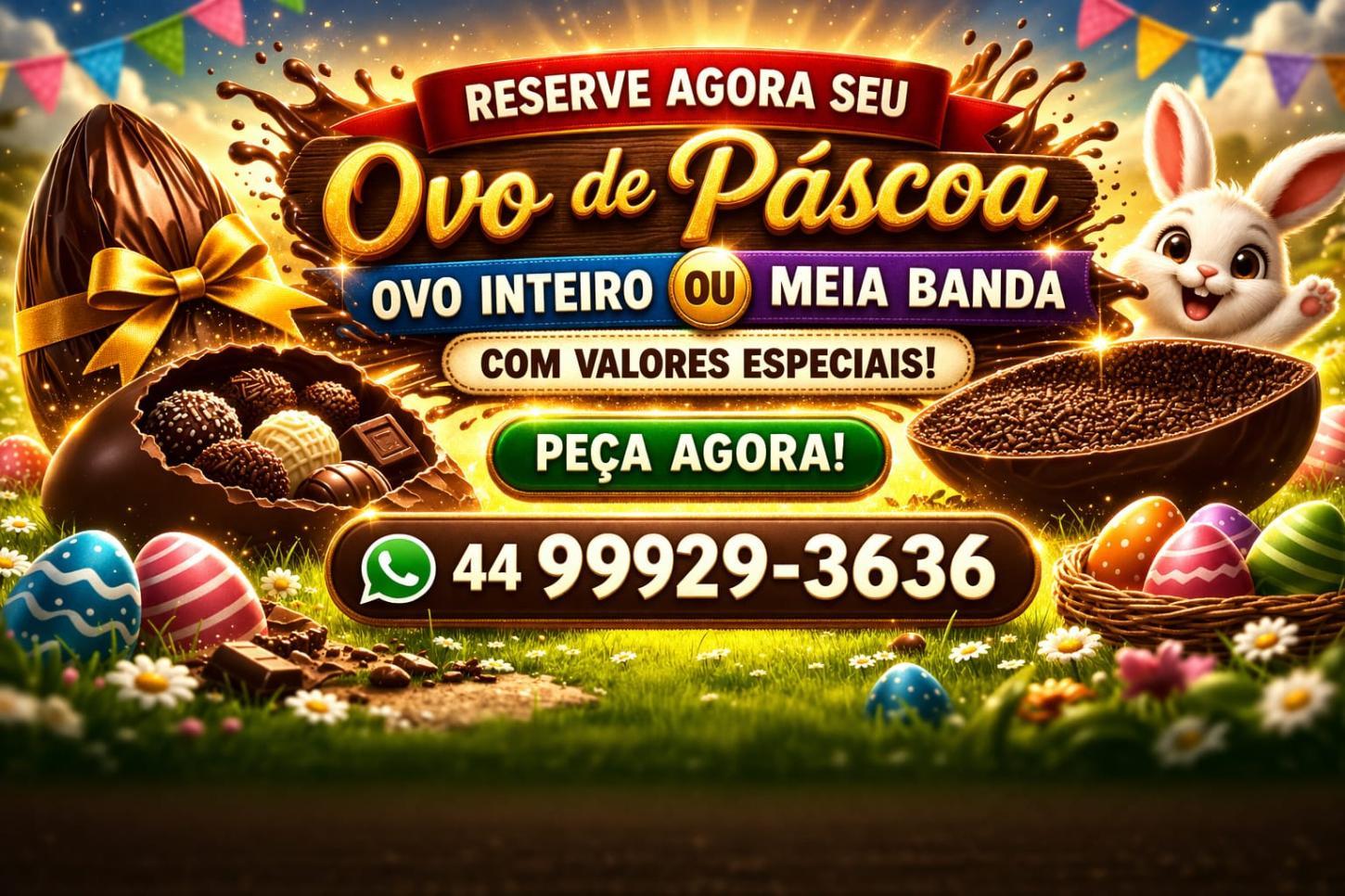 Ovos de Páscoa artesanais ganham destaque pela variedade, qualidade e preços acessíveis, com encomendas abertas