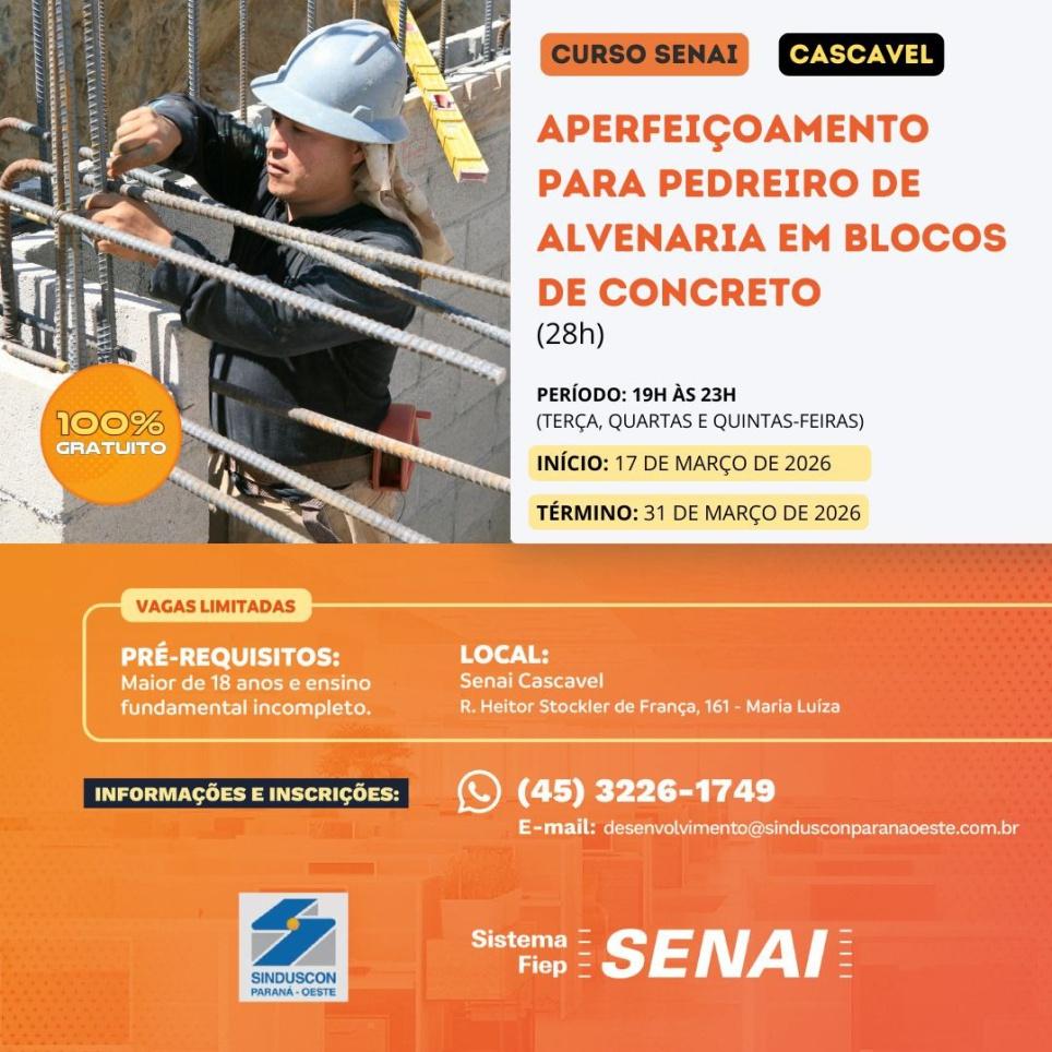 Vagas são limitadas e destinadas a maiores de 18 anos com Ensino Fundamental incompleto