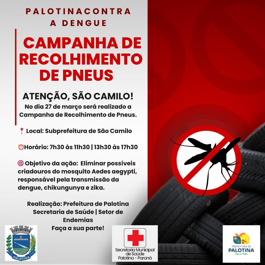 Campanha será realizada em São Camilo na sexta-feira, dia 27 de março