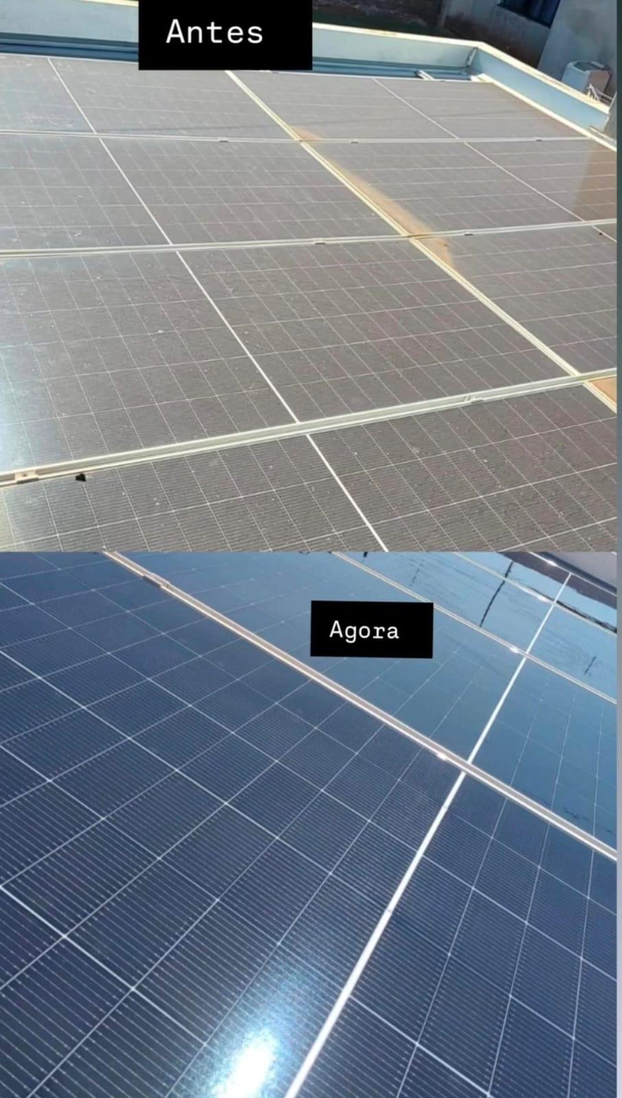 Vejam a diferença do antes e depois das placas solares limpas pelo profissional Fagner Eletricista