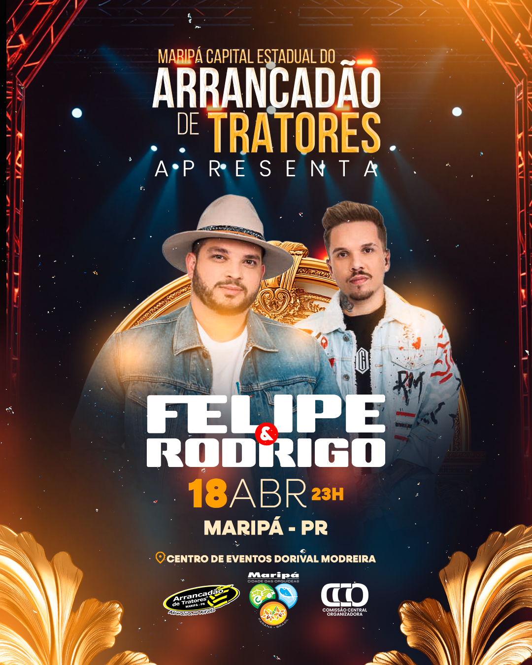 Sohw da dupla Felipe & Rodrigo será no dia 18 de abril em Maripá