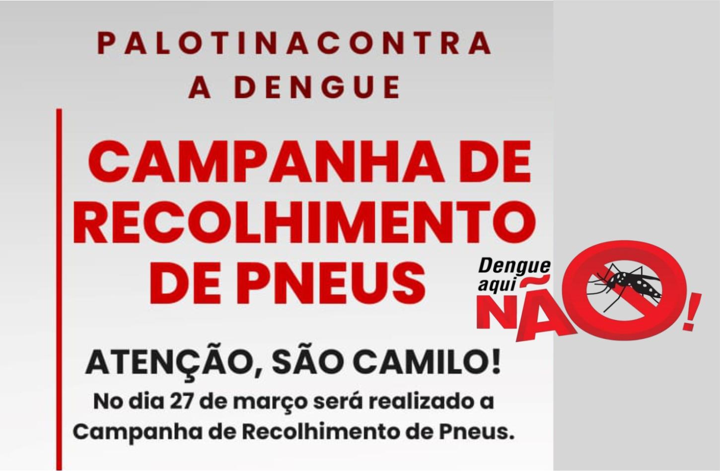 Saúde de Palotina realiza campanha de recolhimento de pneus em São Camilo