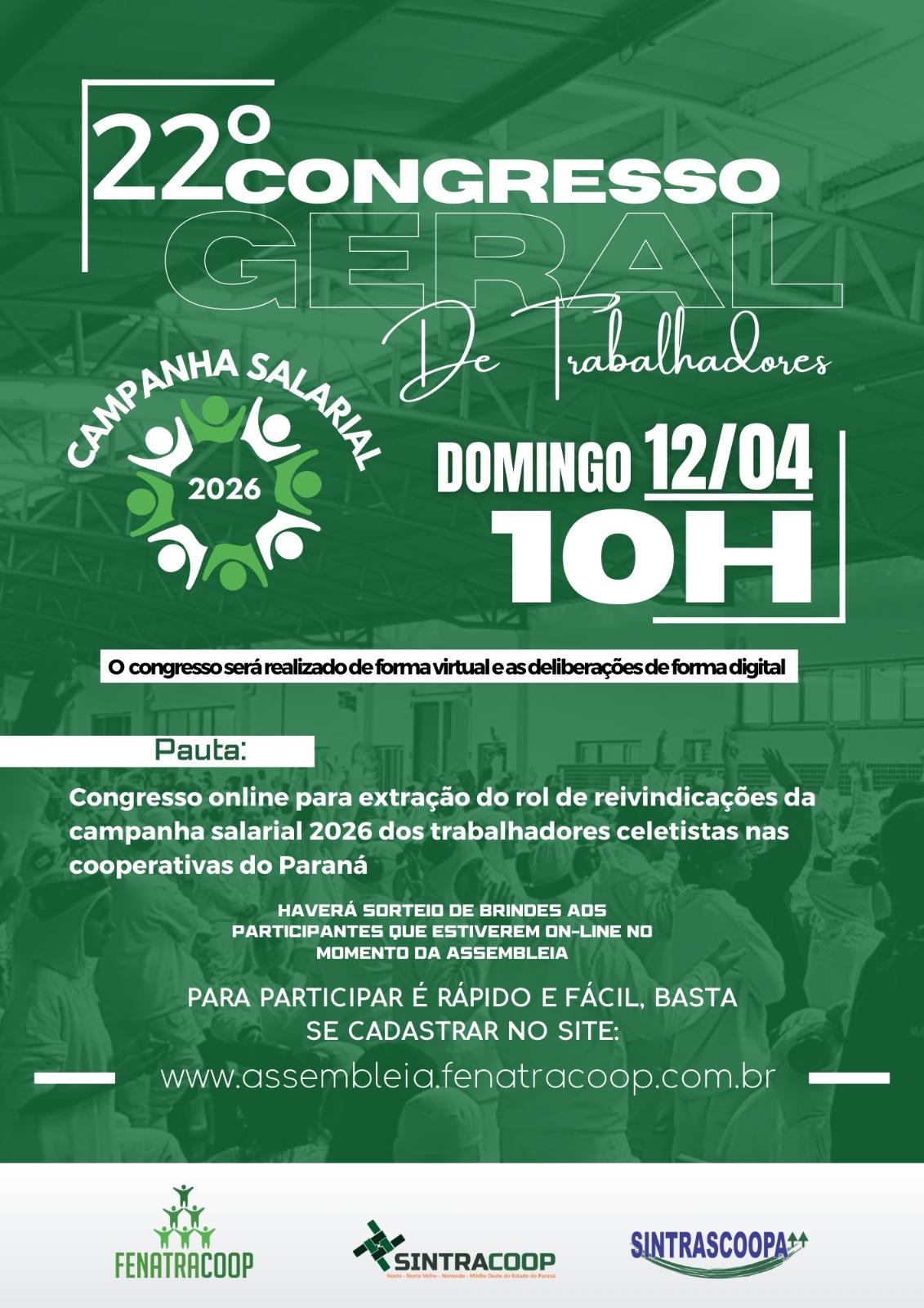 Trabalhadores de cooperativas do Paraná são convocados para congresso virtual da categoria