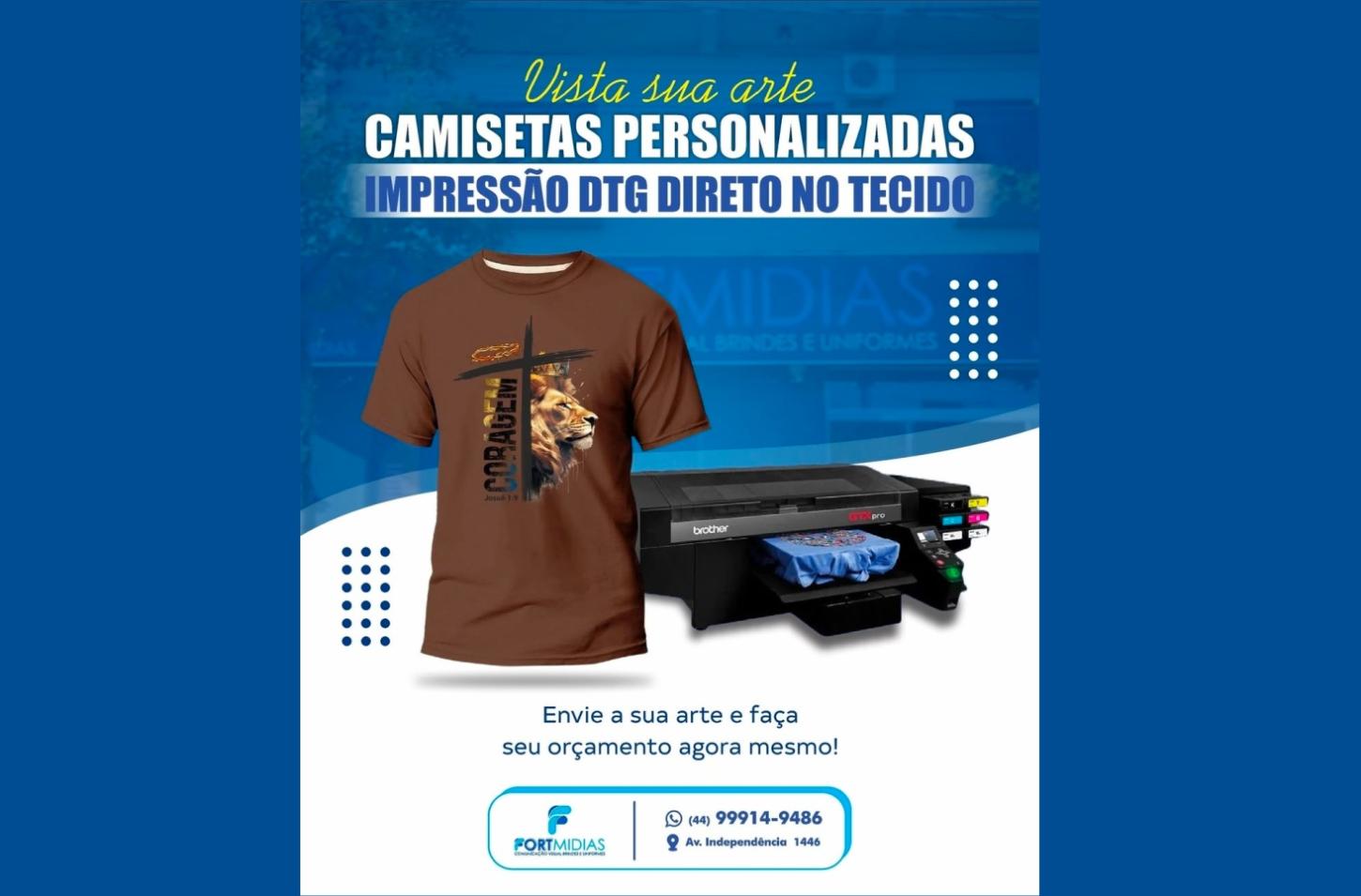 FortMídias impulsiona negócios com camisetas personalizadas para empresas e eventos