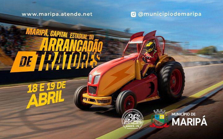 As provas do Arrancadão de Tratores serão nos dias 18 e 19 de abril