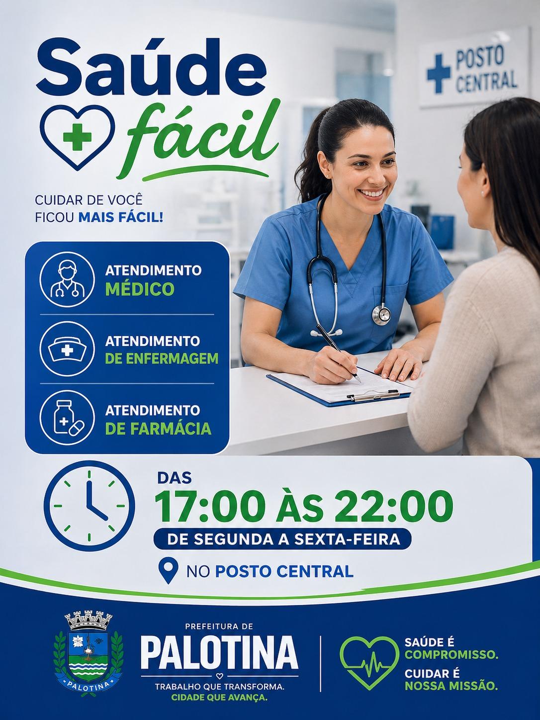 “Saúde Fácil”: atendimento com horário estendido inicia na segunda-feira (4)