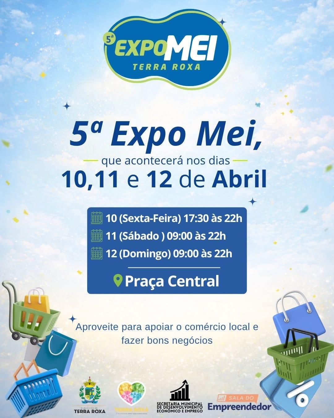 Expo MEI 2026 promete movimentar Terra Roxa com três dias de feira, cultura e oportunidades de negócios. Participe e valorize o empreendedor local!