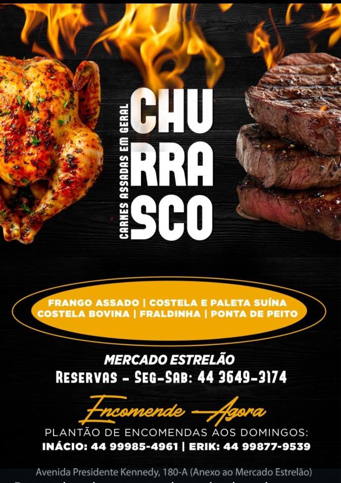 Domingo é dia de reunir a família e o churrasco já pode ficar por conta de quem entende do assunto! 📞 Faça sua encomenda: Inácio: (44) 99985-4961 - Erik: (44) 99877-9539