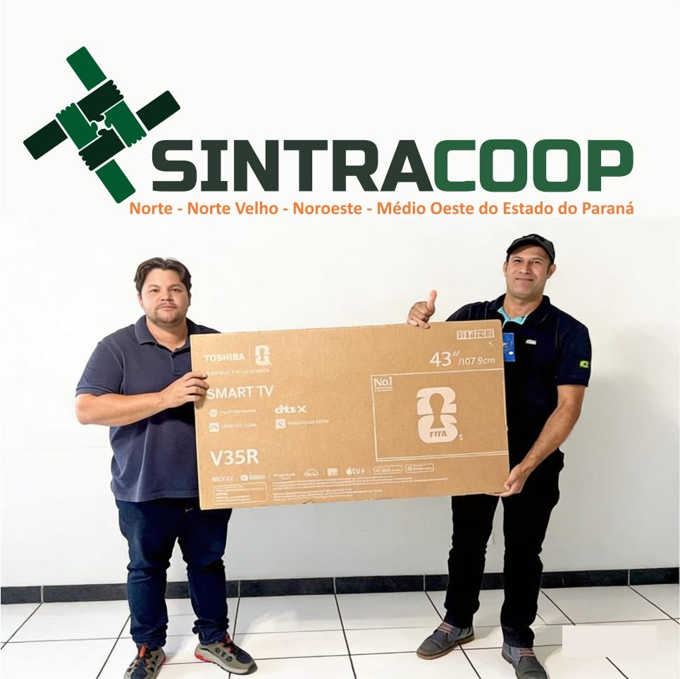 Trabalhador da C.Vale recebe Smart TV sorteada em congresso sindical