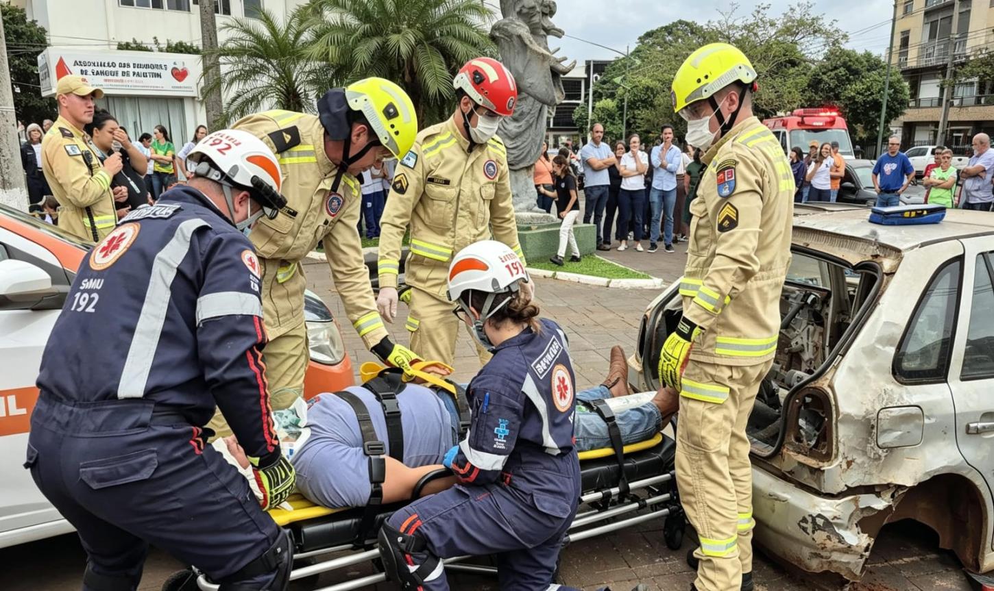 Maio Amarelo encerra campanha com grande mobilização na Praça Central de Palotina