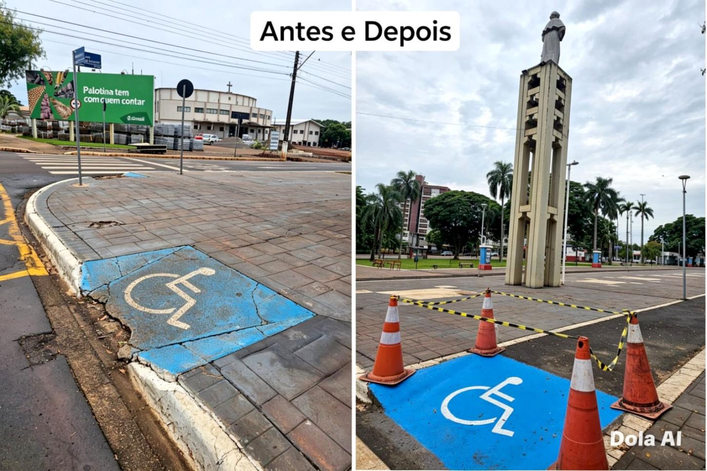 Palotina avança em acessibilidade com reforma de rampas em praças públicas