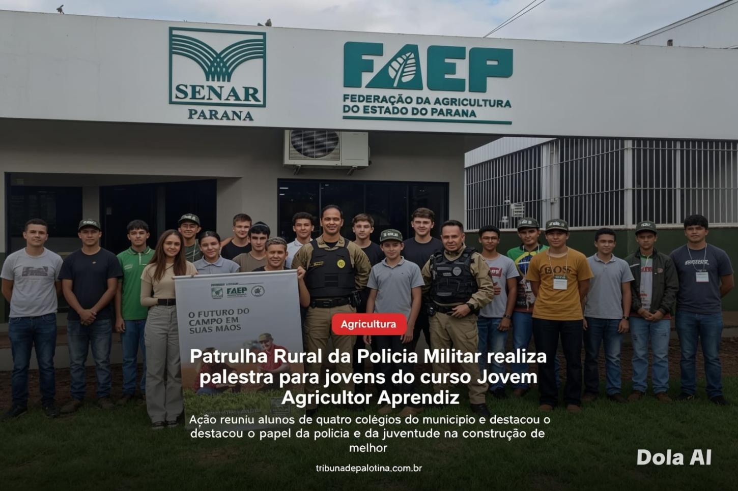 Patrulha Rural da Polícia Militar promove palestra a alunos do programa Jovem Agricultor Aprendiz