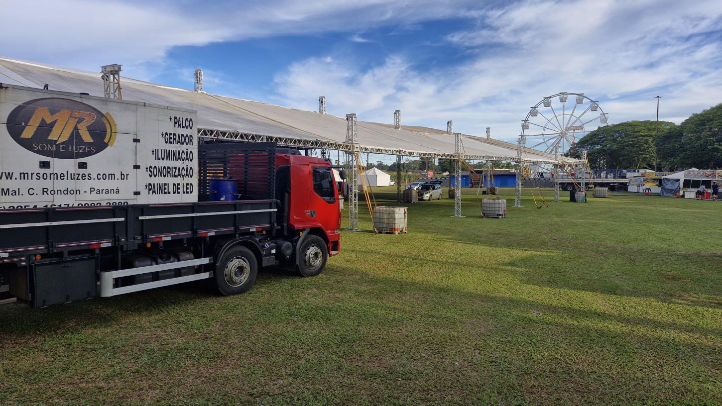 Estrutura da Expo Palotina 2026 ganha os retoques finais para receber milhares de visitantes entre os dias 14 e 17 de maio