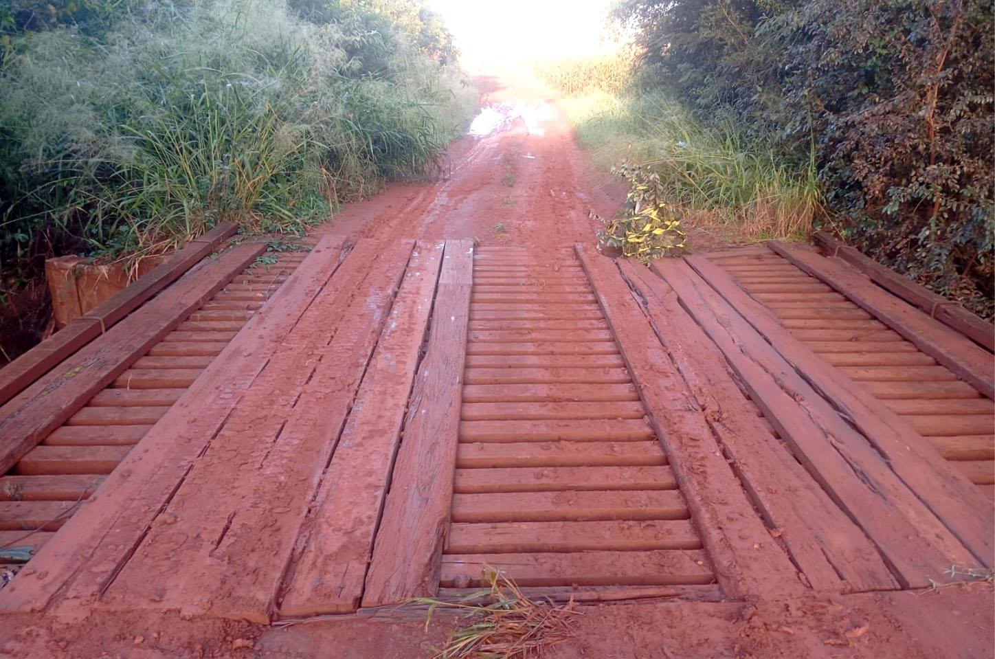 Ponte da estrada KR-221, na região de Caravággio, recebeu melhorias realizadas pela Prefeitura de Palotina