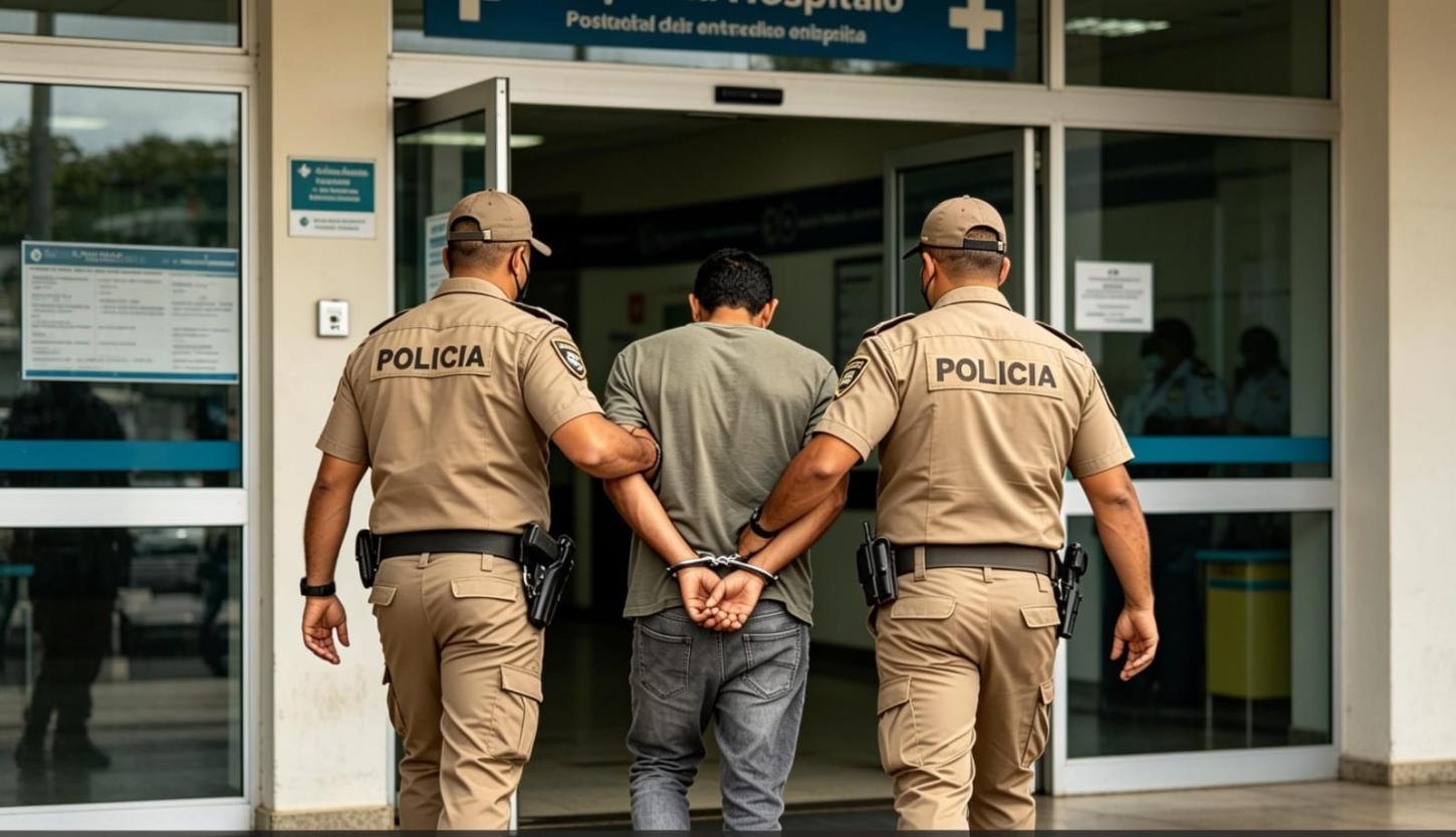🚔 Homem com mandado em aberto é preso após atendimento no Hospital Municipal de Palotina (Imagem ilustrativa gerada pela IA)