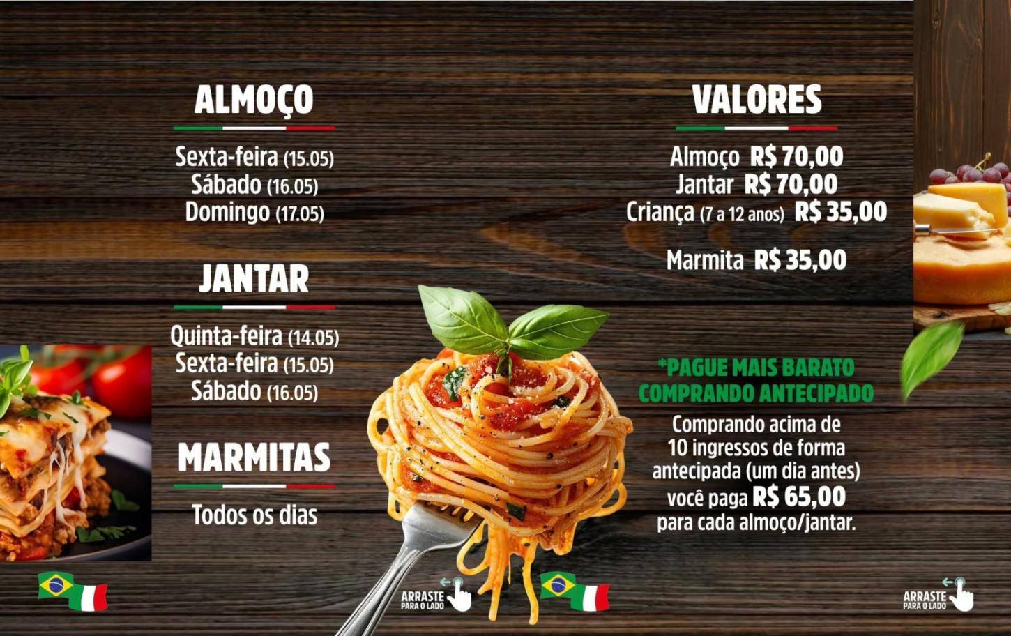 O Centro Cultural Italiano promete encantar os visitantes da Expo Palotina 2026 com pratos típicos, tradição e momentos especiais em família durante os quatro dias de festa em Palotina