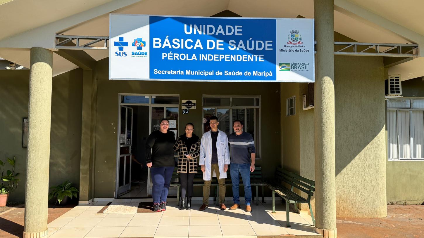 Mais um avanço para a saúde de Maripá! O prefeito Rodrigo Schanoski recepcionou o novo médico Dr. Nelson, que passa a reforçar os atendimentos no distrito de Pérola Independente
