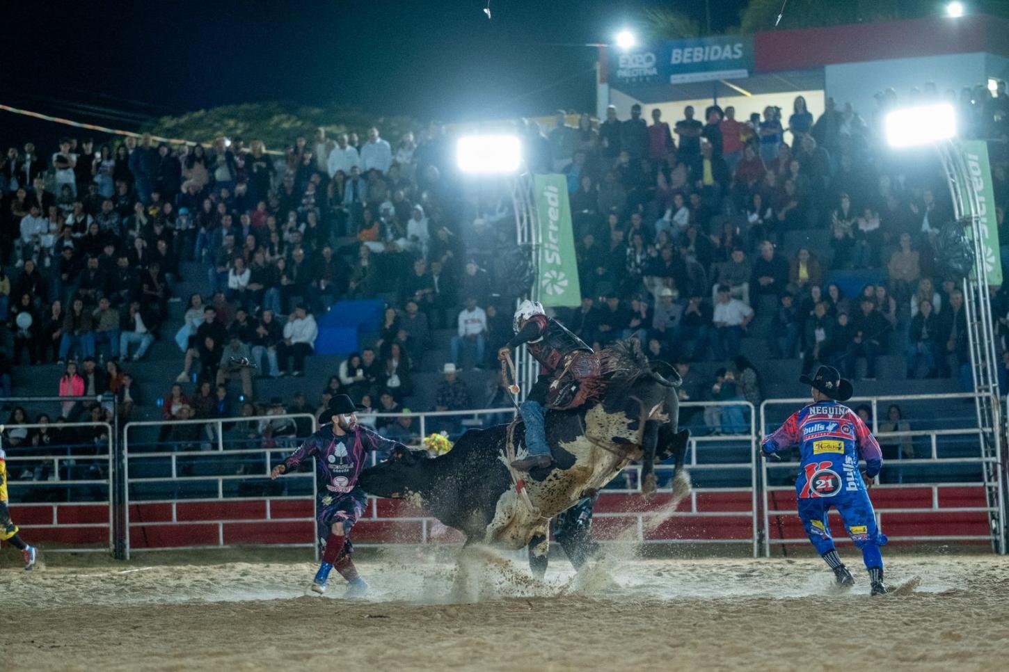 Arena em chamas: montarias emocionaram o público na abertura da Expo Palotina 2026 e deram um show de adrenalina na primeira noite da festa
