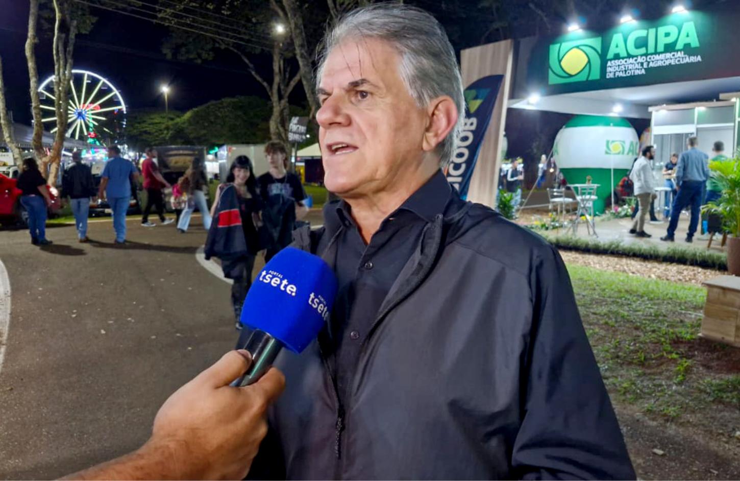 O ex-prefeito Luiz Ernesto de Giacometti destacou a tradição, a inclusão social e a importância econômica da Expo Palotina 2026 para o município e toda a região Oeste do Paraná