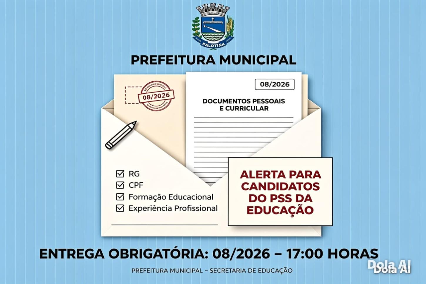 Prefeitura alerta candidatos do PSS da Educação para entrega de documentos